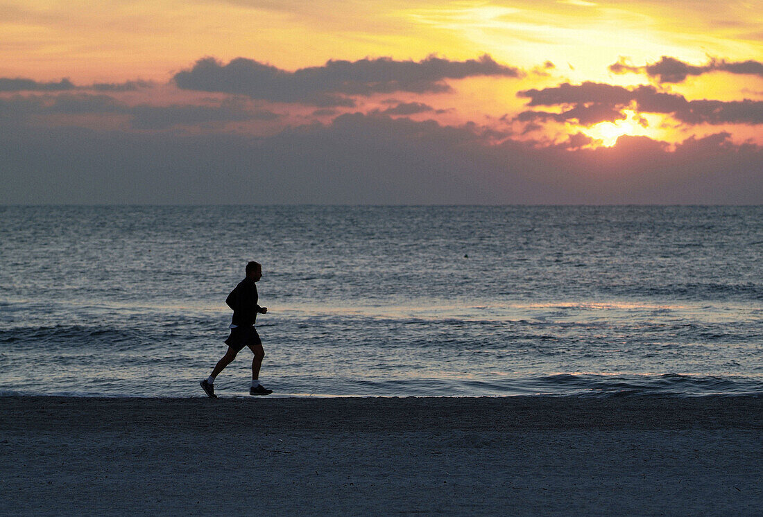 Sunset over the Gulf of Mexico at St Pete Beach Florida