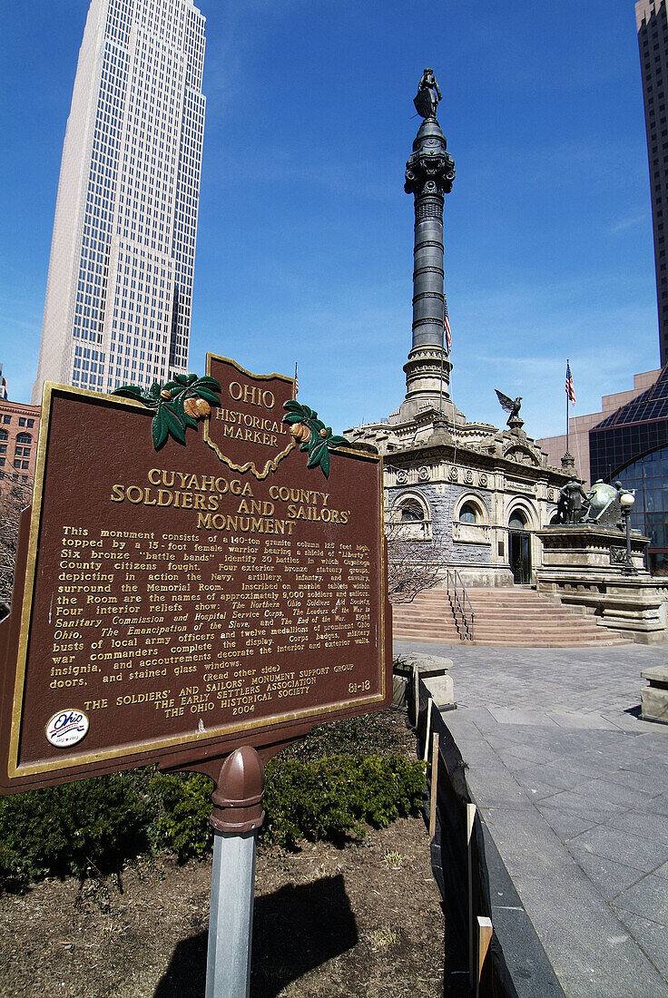 Cuyahoga county soldiers and sailors monument Downtown Cleveland Ohio landmarks and attractions