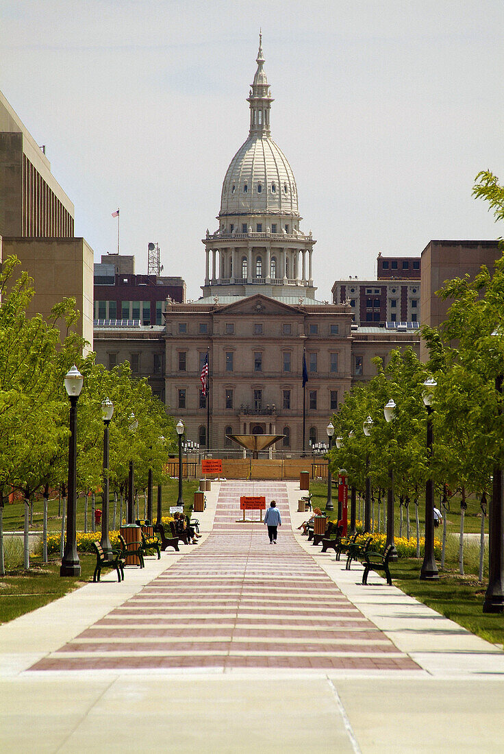 Michigan State Capitol building, Lansing. Michigan, USA