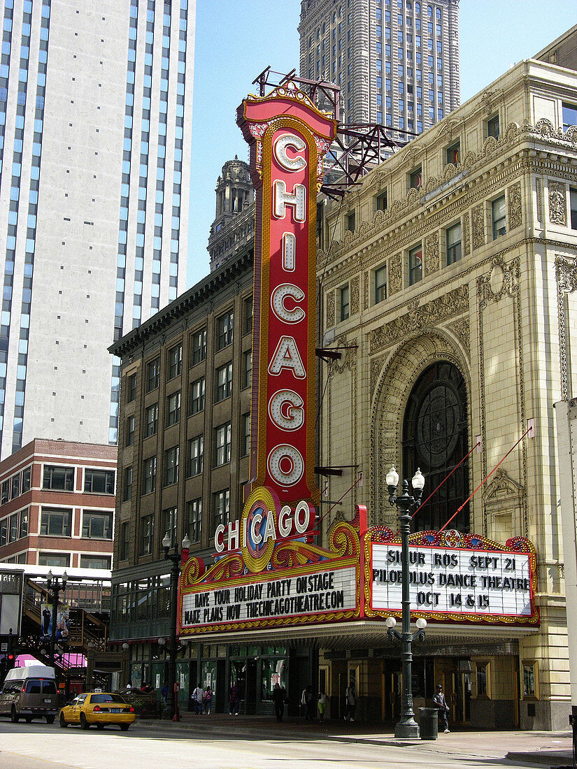 Downtown city of Chicago. Illinois. USA.