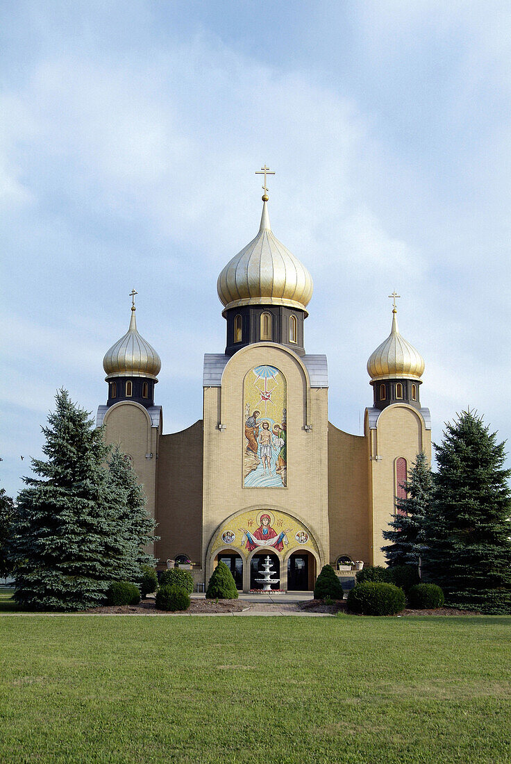 Byzantine Eastern Orthodox church near Cleveland, Ohio. USA.