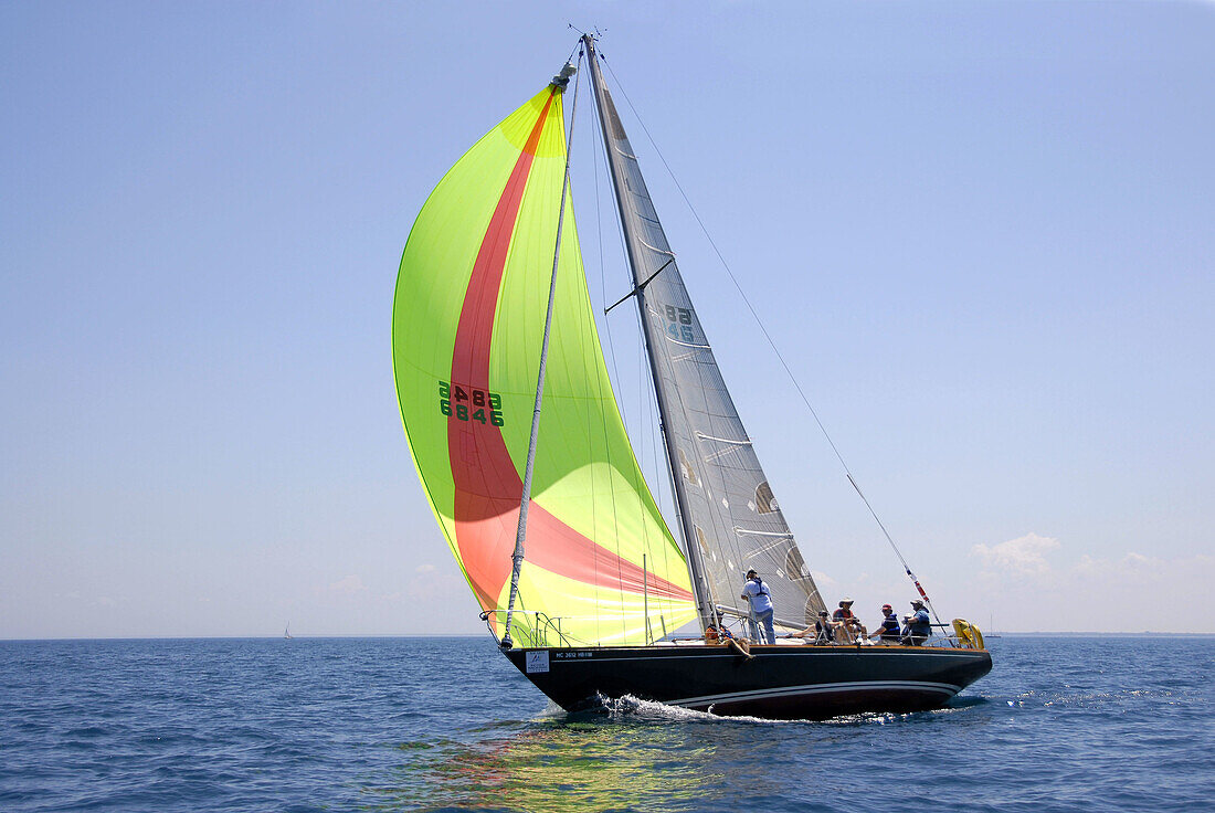 The annual sailboat race between Port Huron and Mackinaw Island Michigan requires teamwork.