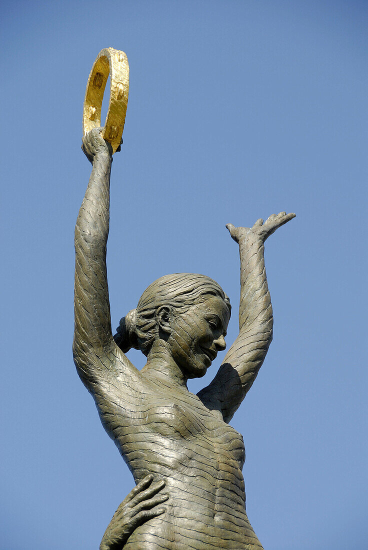 Musica Statue, nine nude dancers. Music row. Nashville. Tennessee. USA.