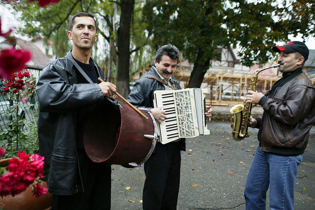 Musicians on the street, Transylvania, Romania