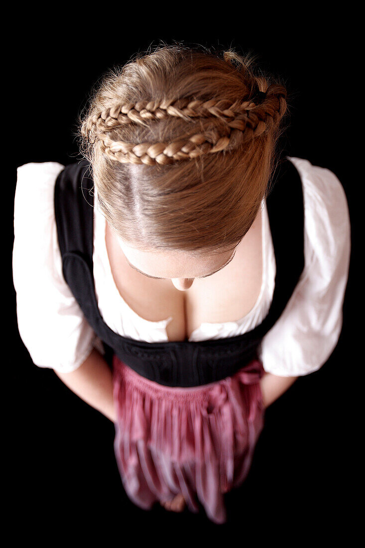 Young woman wearing a dirndl