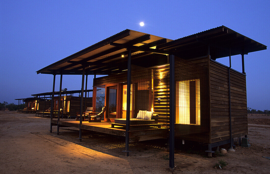 Abendstimmung auf der luxuriösen Wrotham Park Lodge auf der Cape York Halbinsel in Queensland, Australien