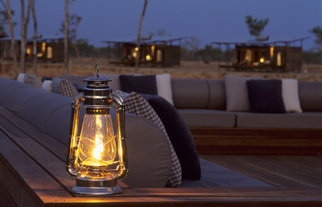 Abendstimmung auf der luxuriösen Wrotham Park Lodge auf der Cape York Halbinsel in Queensland, Australien