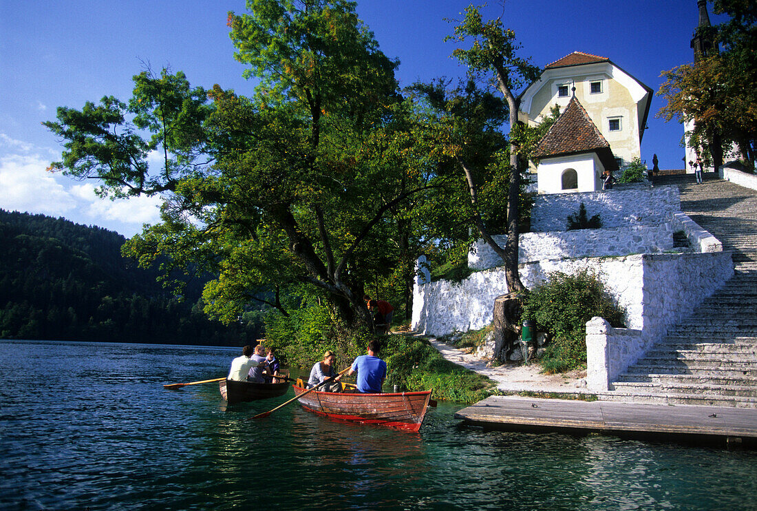 Die Insel Bled im Bleder See, Slowenien