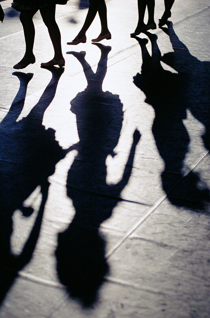 Silhouettes of dancers