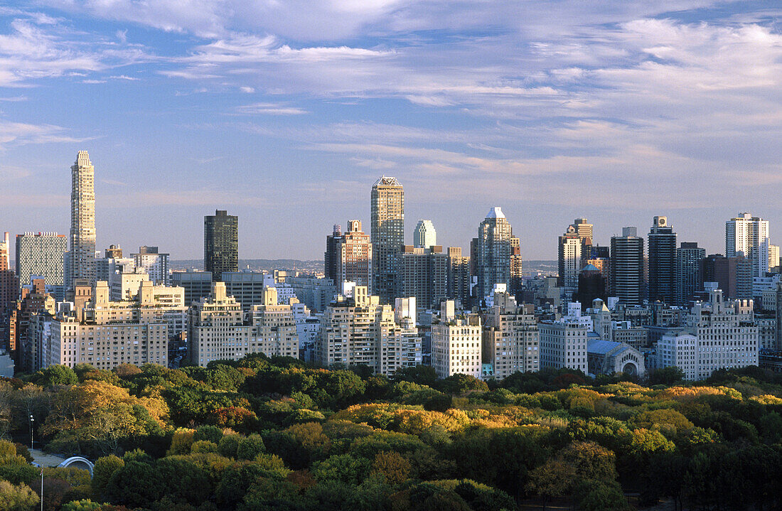 Central Park and buildings in Manhattan, New York City. USA