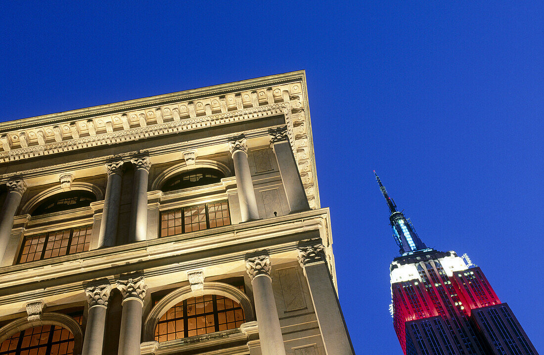 Empire State building and building on Fifth Avenue. New York Coty. USA.