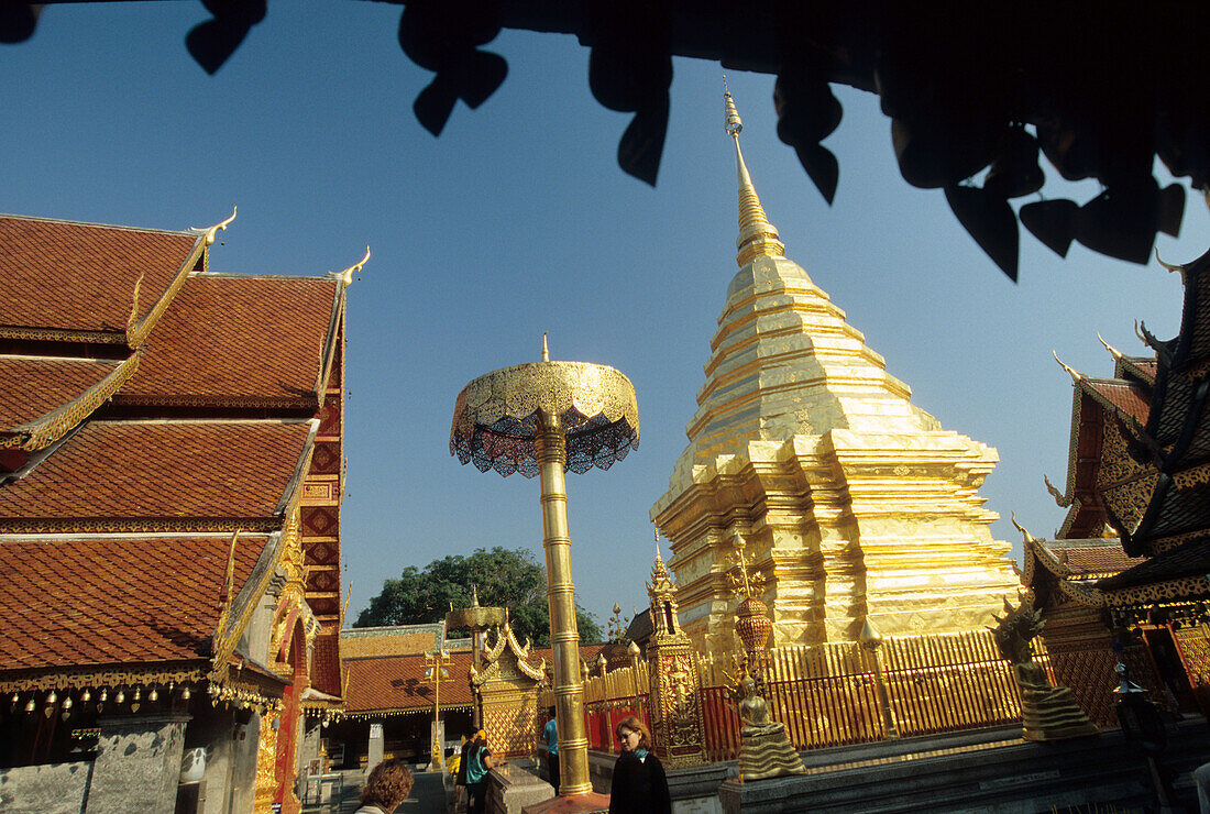 Wat Phrathat Doi Suthep Tempel, Chiang Mai, Nord Thailand, Thailand