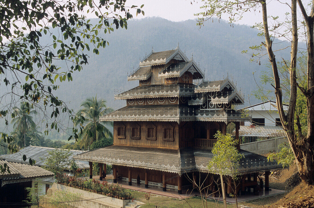 Monastery near Mae Hong Son, North Thailand, Thailand