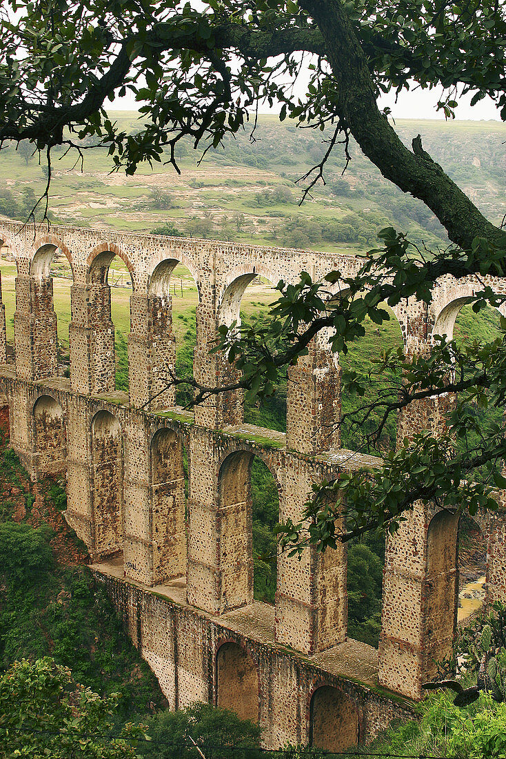 Xalpa aqueduct. Tepotzotlan. Mexico.