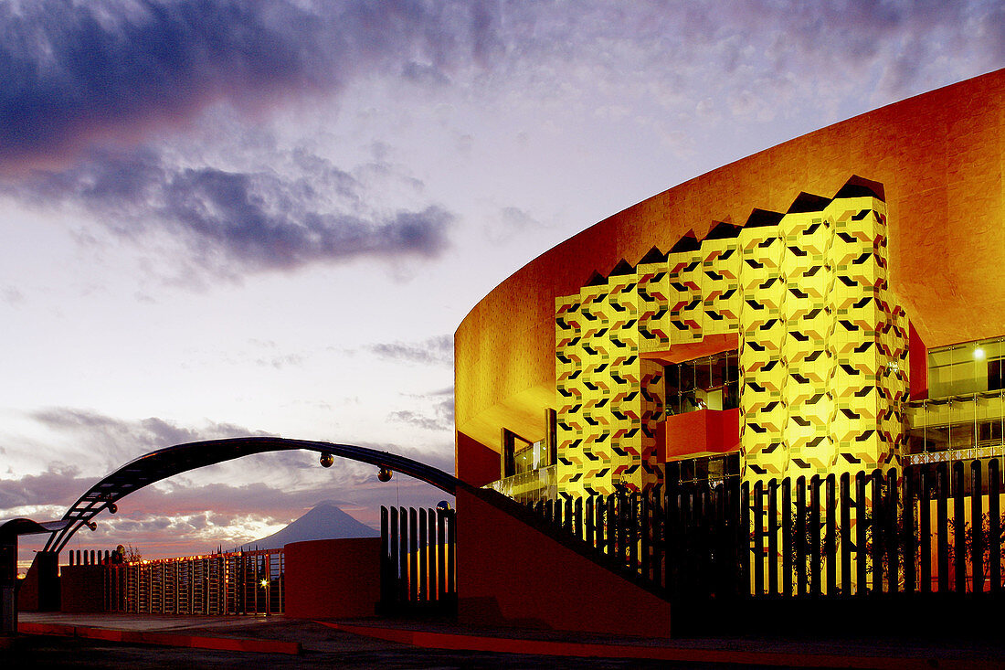 New auditorium in the evening, Puebla. Mexico