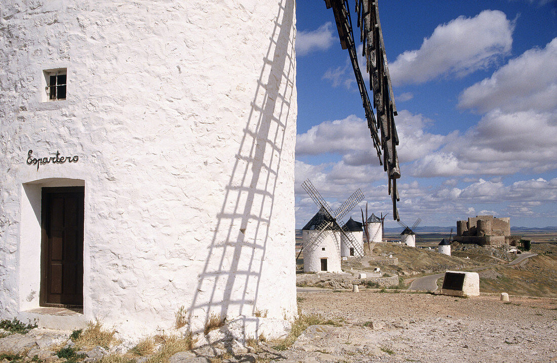 Windmills in Consuegra. Toledo province. Castilla-La Mancha. Spain