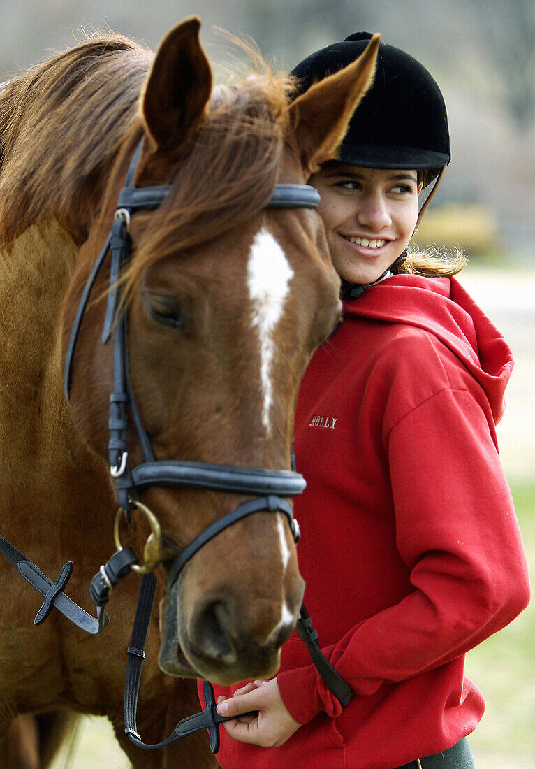 Young Girl and her horse
