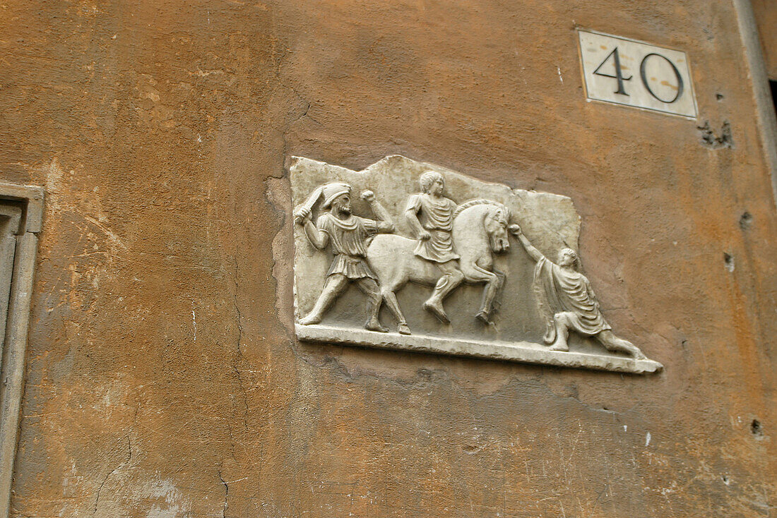 Relief. Via de Panico. Rome. Italy