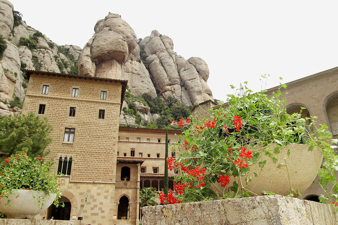 Montserrat benedictine abbey. Barcelona province, Catalonia, Spain