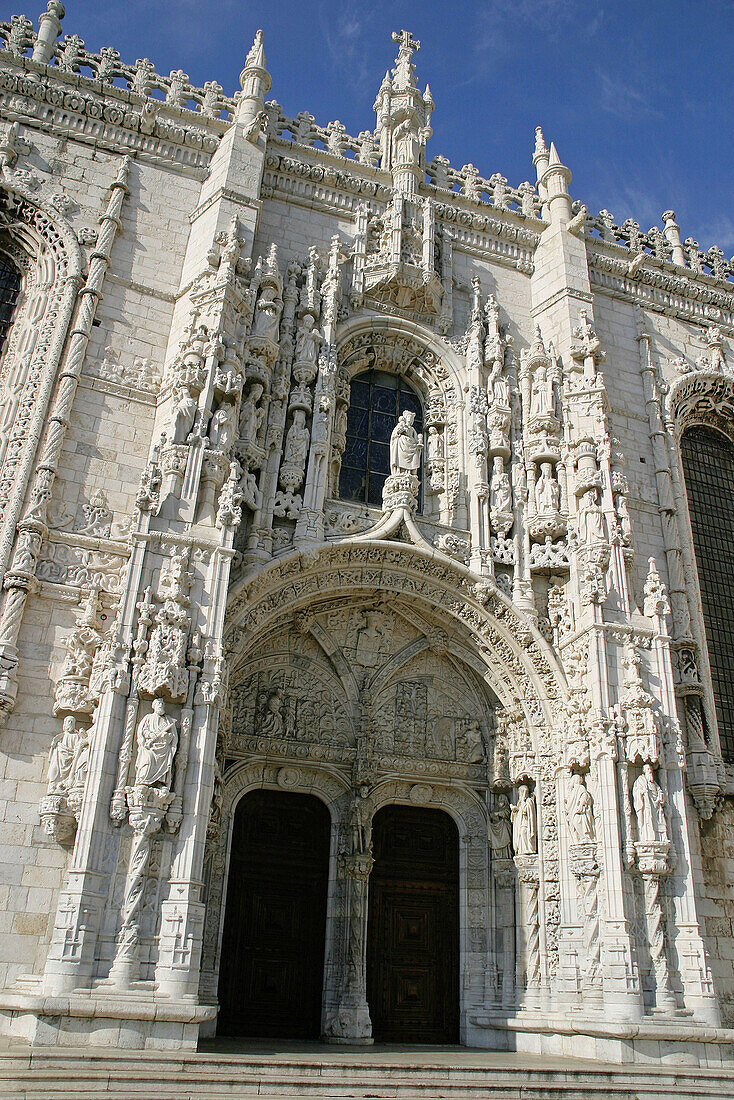 South façade, Monastery of the Hieronymites. Lisbon. Portugal
