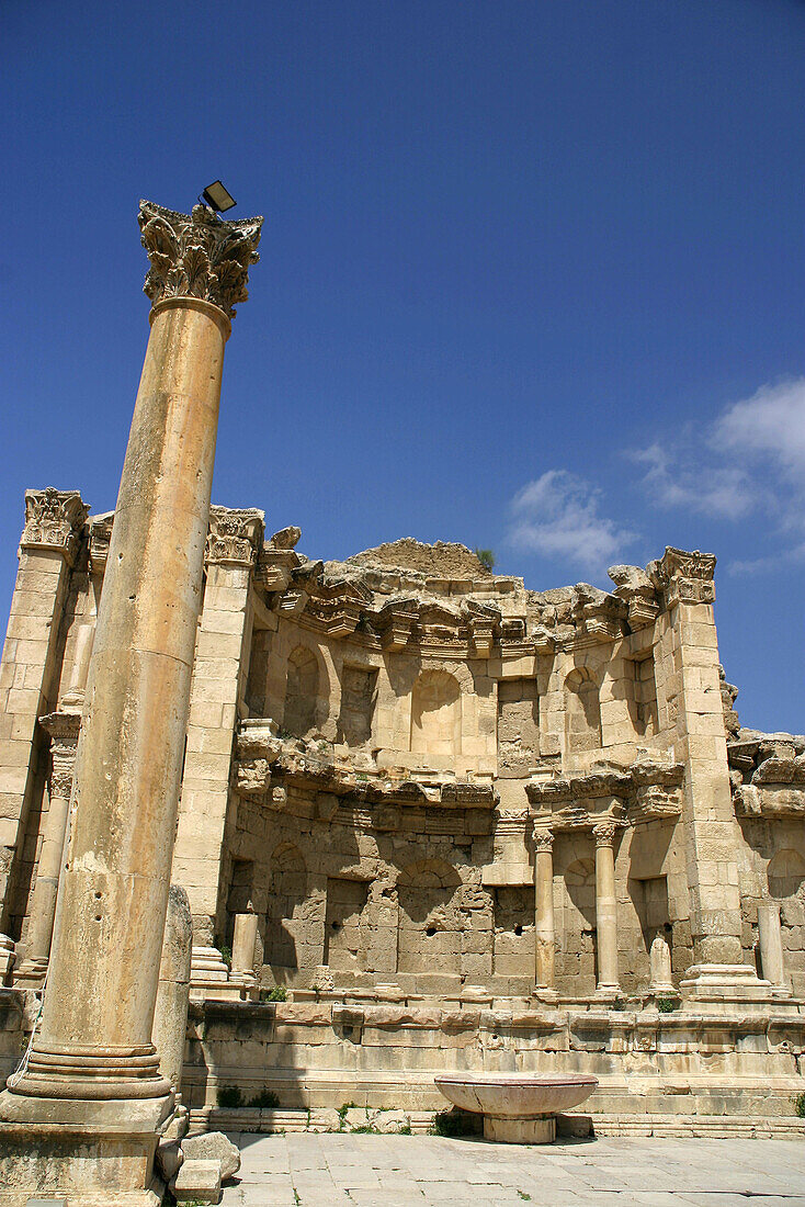 Nymphaeum, archaeological site of Jerash. Jordan