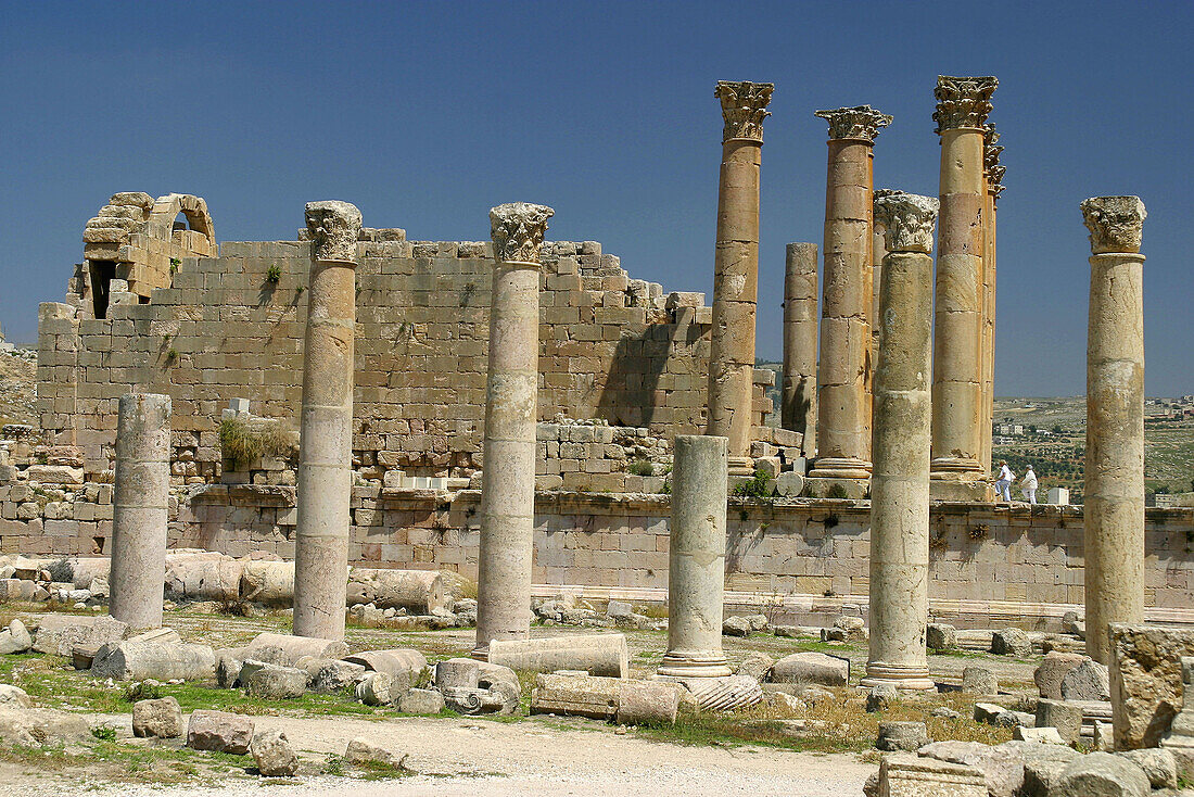 Temple of Artemis, archaeological site of Jerash. Jordan