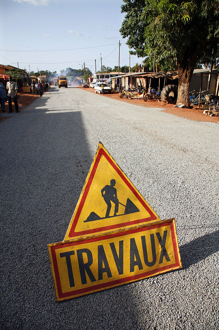 Street paving works, Banfora. Burkina Faso