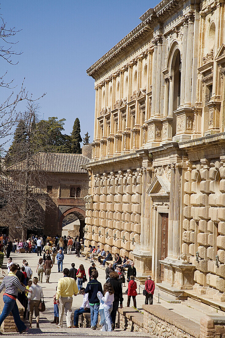 Charles Vs palace, Alhambra. Granada. Andalusia. Spain