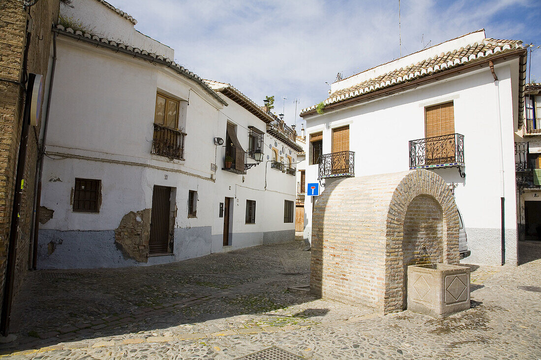 Albaicín quarter street. Granada. Andalusia. Spain