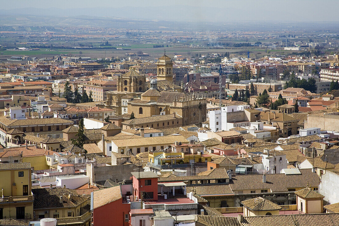 City overview with San Jerónimo Monastery. Granada. Andalusia. Spain