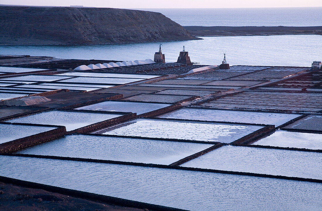 Janubio salt pans. Lanzarote, Canary Islands, Spain