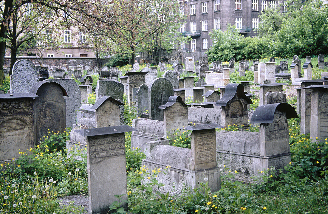 Remuh Synagogue cemetery. Jewish quarter. Kazimierz. Krakow. Poland