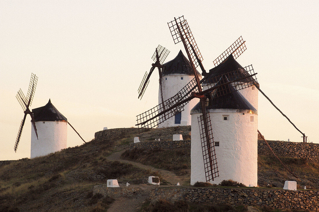 Windmills. Consuegra. Toledo province. Castilla-La Mancha. Spain