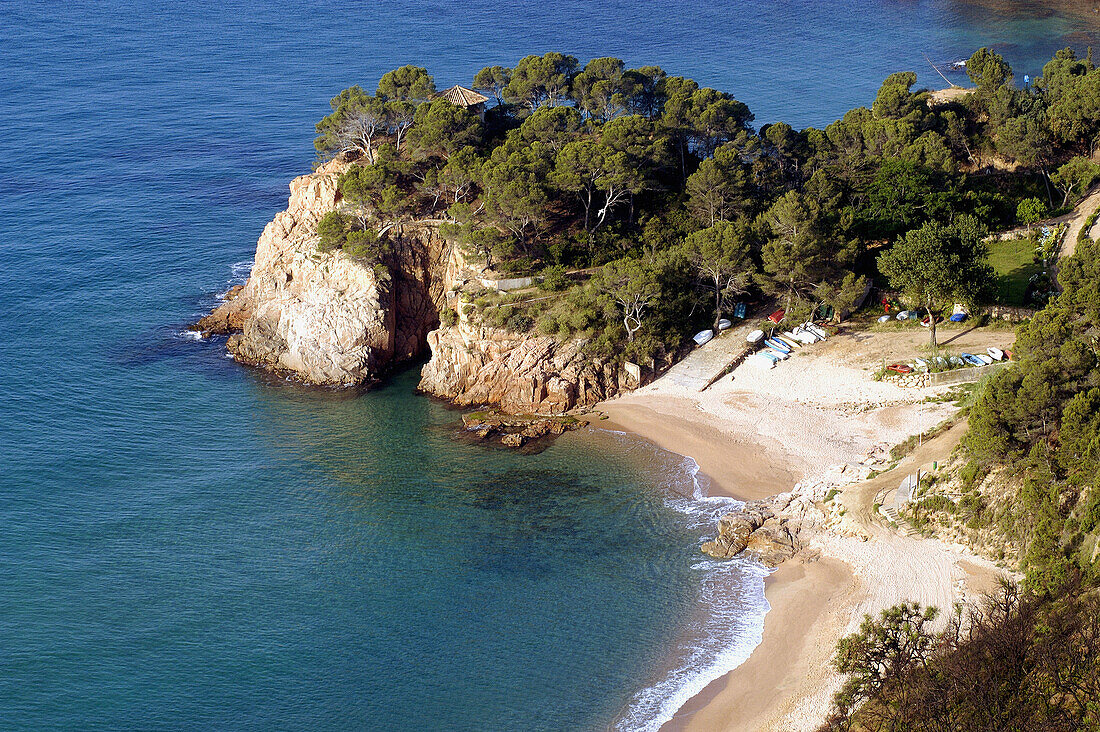 Cove in Tossa de Mar. Costa Brava. Girona province. Catalonia. Spain