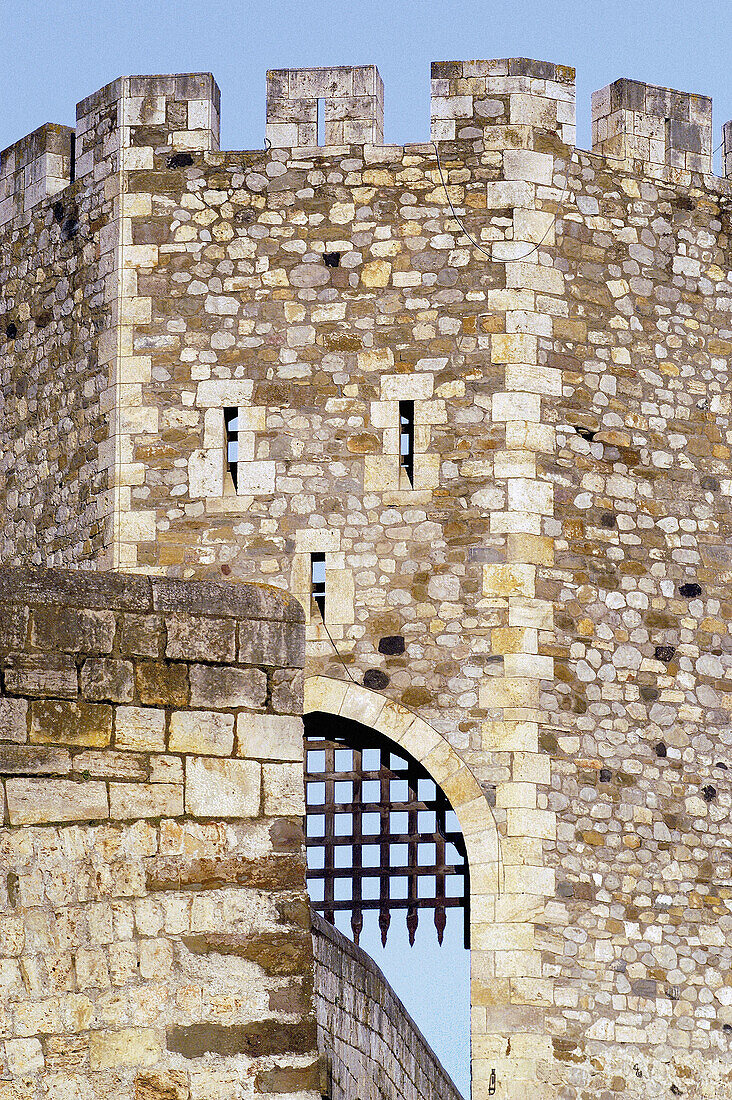 Medieval bridge. Besalú. Girona province. Catalunya, Spain