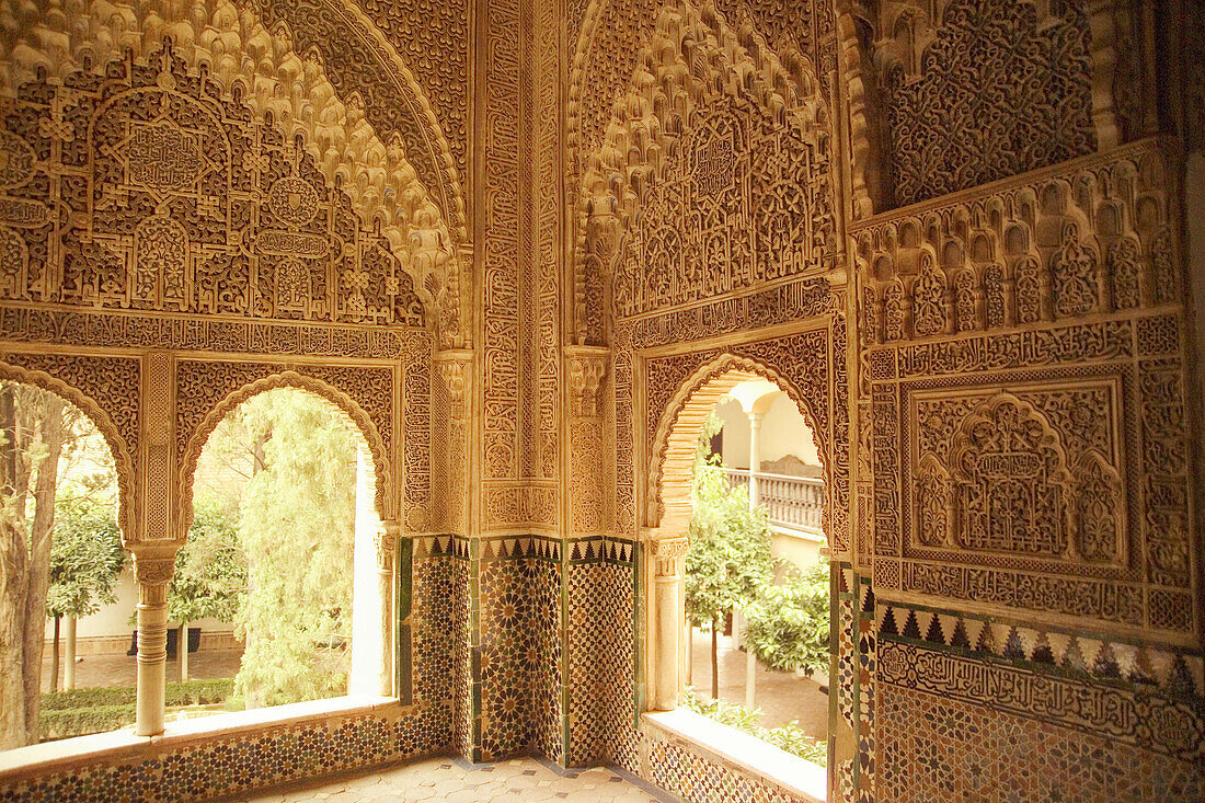 Daraxas balcony, Sala de los Ajineces, Alhambra. Granada. Spain