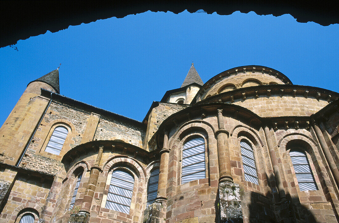 Saint Foy abbey-church in Conques. Aveyron, France