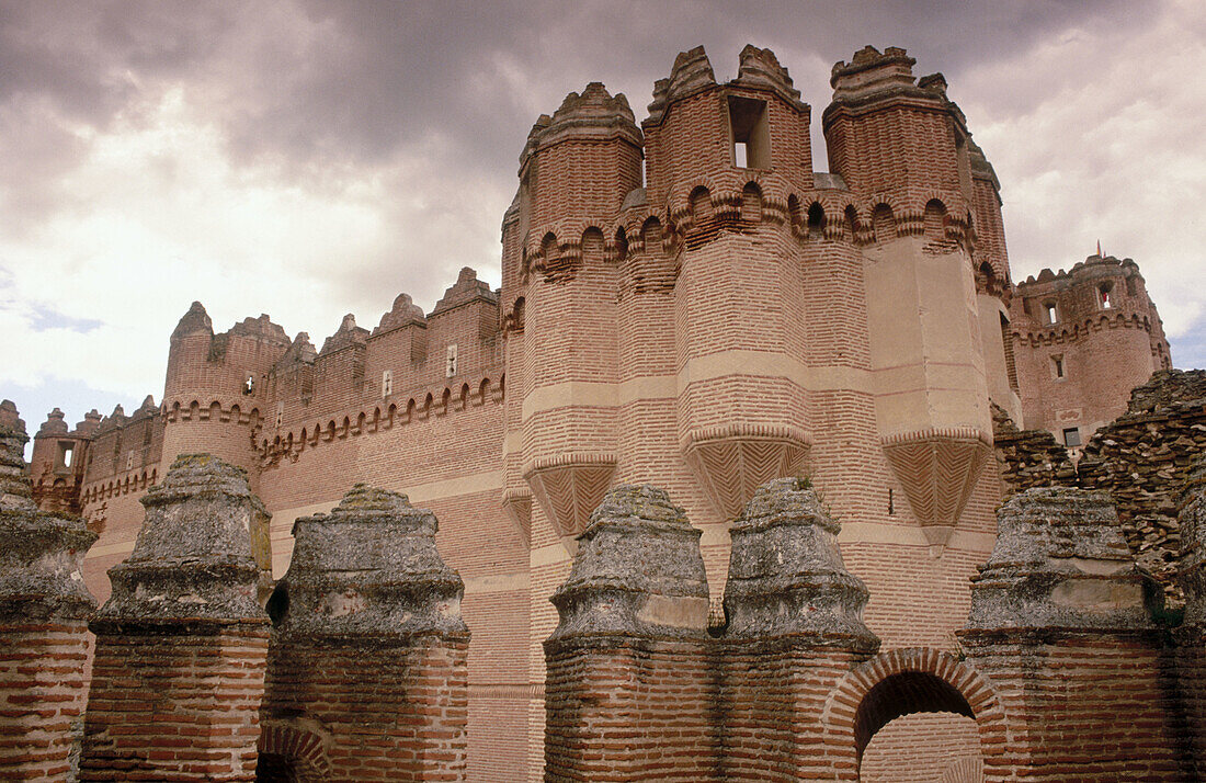 Castle, Coca. Segovia province, Castilla-Leon, Spain