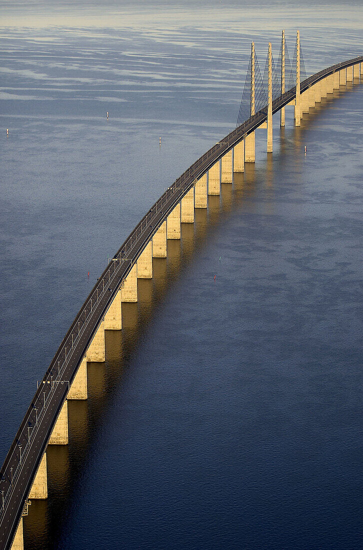 Bridge over sea Malmo-Kopenhagen. Skane. Sweden