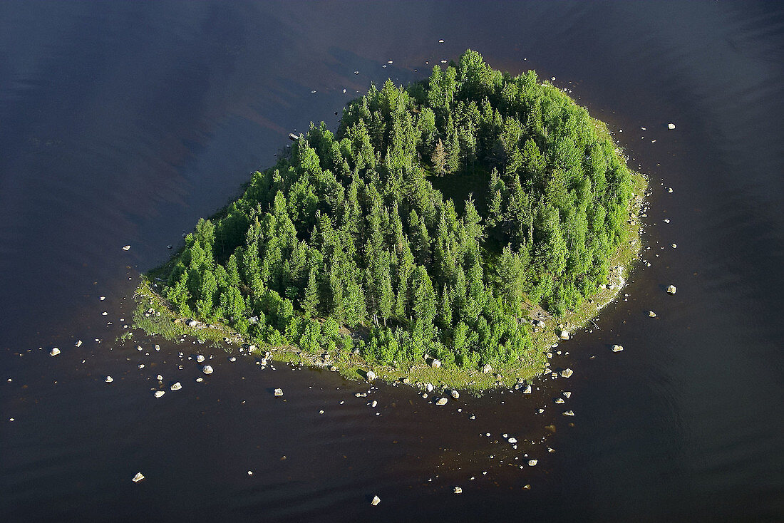 Island in the sea. Västerbotten. North east Sweden