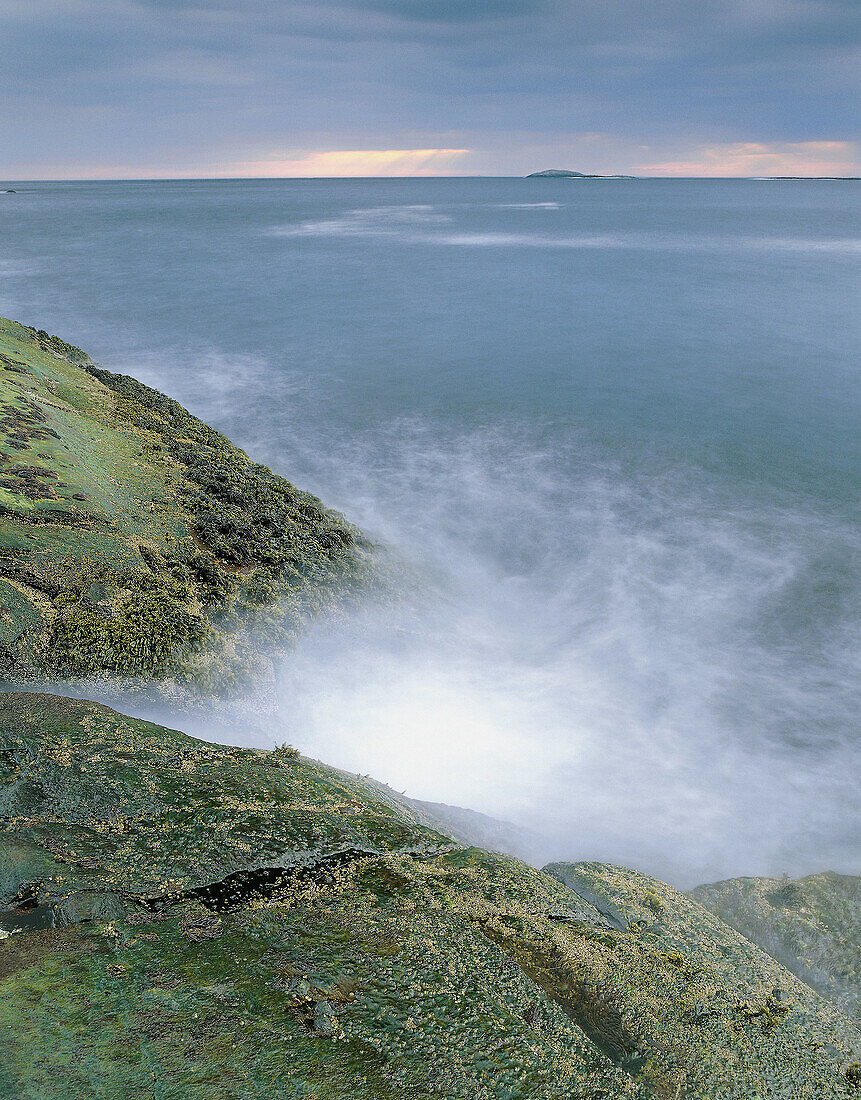 Coast, seashore landscape. Lovund. Traena. Norway.