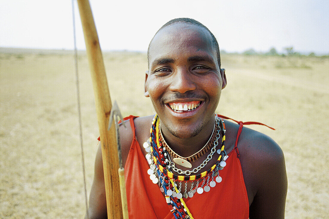 Masai people, original population, savannna. Masai Mara national reserve. Kenya.