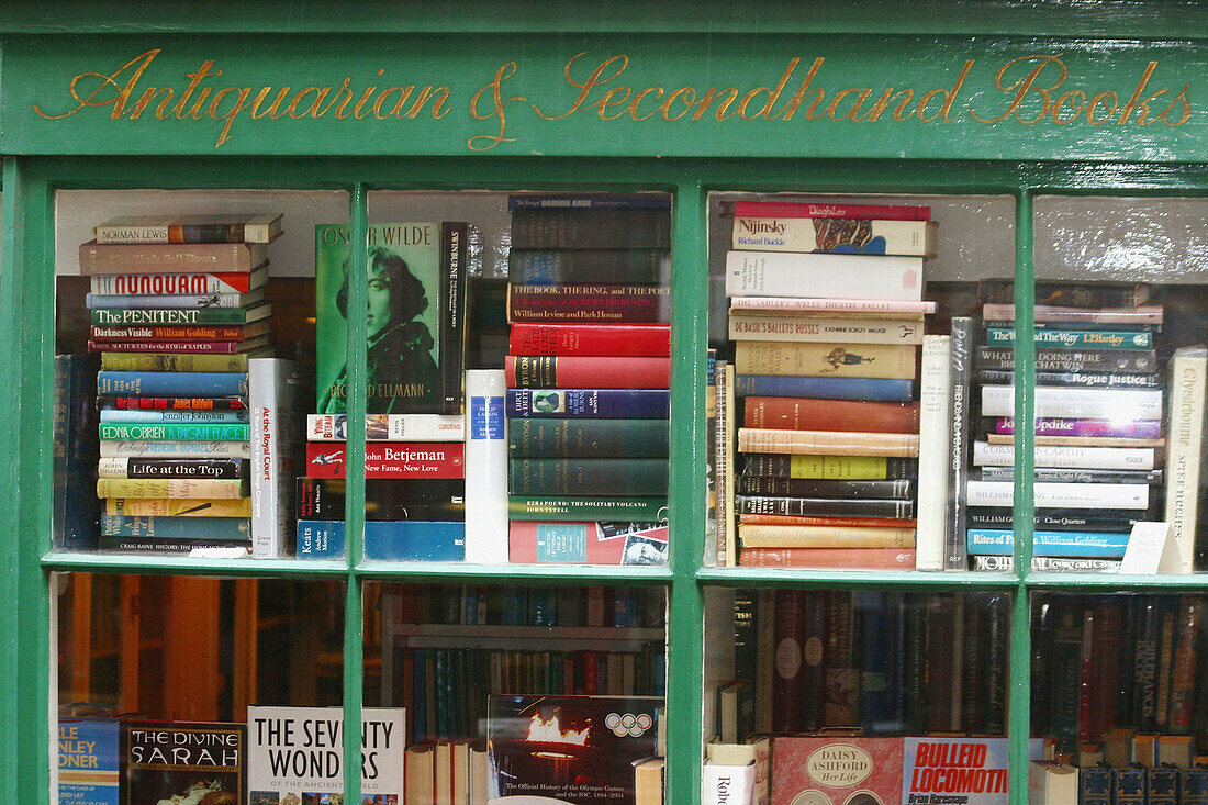 London used books shop in Hampstead. London. England. UK