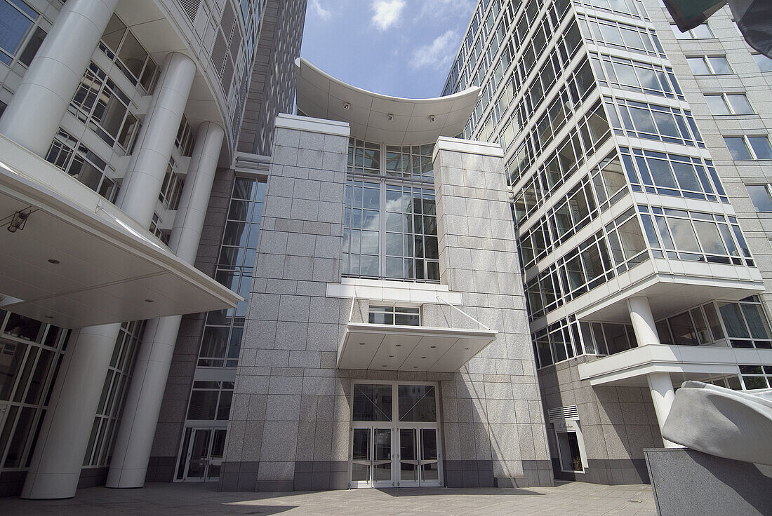 Modern business building in the financial district of Frankfurt, Germany