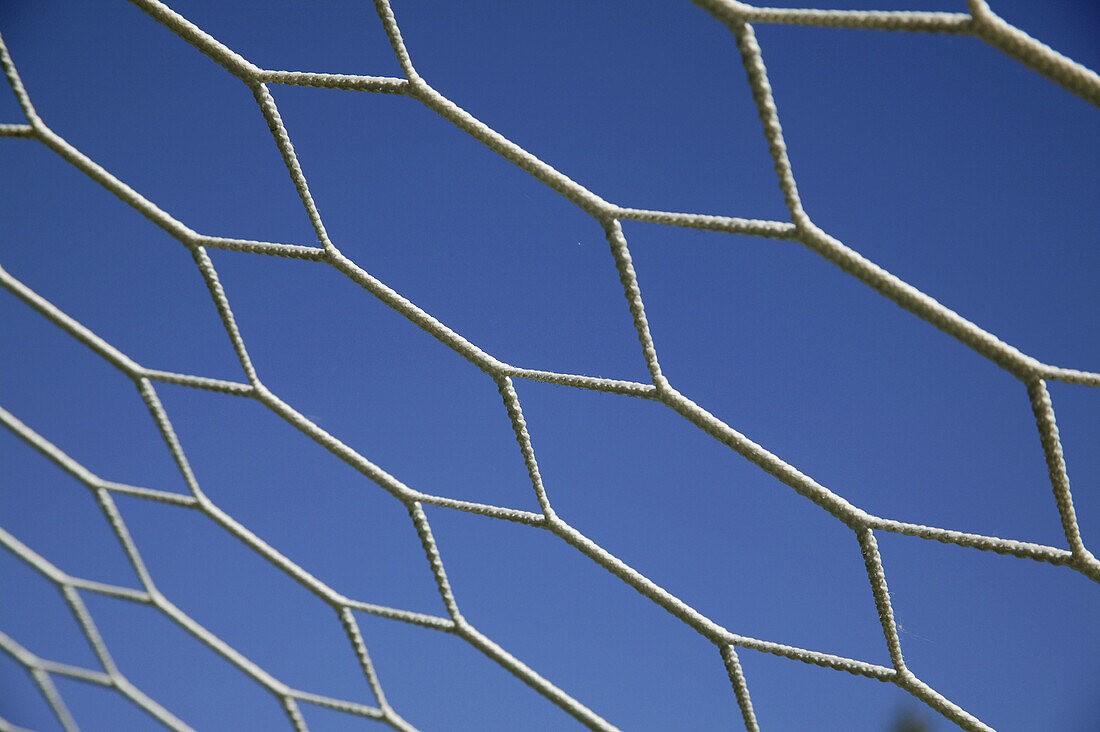 Background, Backgrounds, Blue, Blue sky, Close up, Close-up, Closeup, Color, Colour, Concept, Concepts, Daytime, Detail, Details, Exterior, Geometry, Net, Nets, Outdoor, Outdoors, Outside, Pattern, Patterns, Skies, Sky, N09-438055, agefotostock