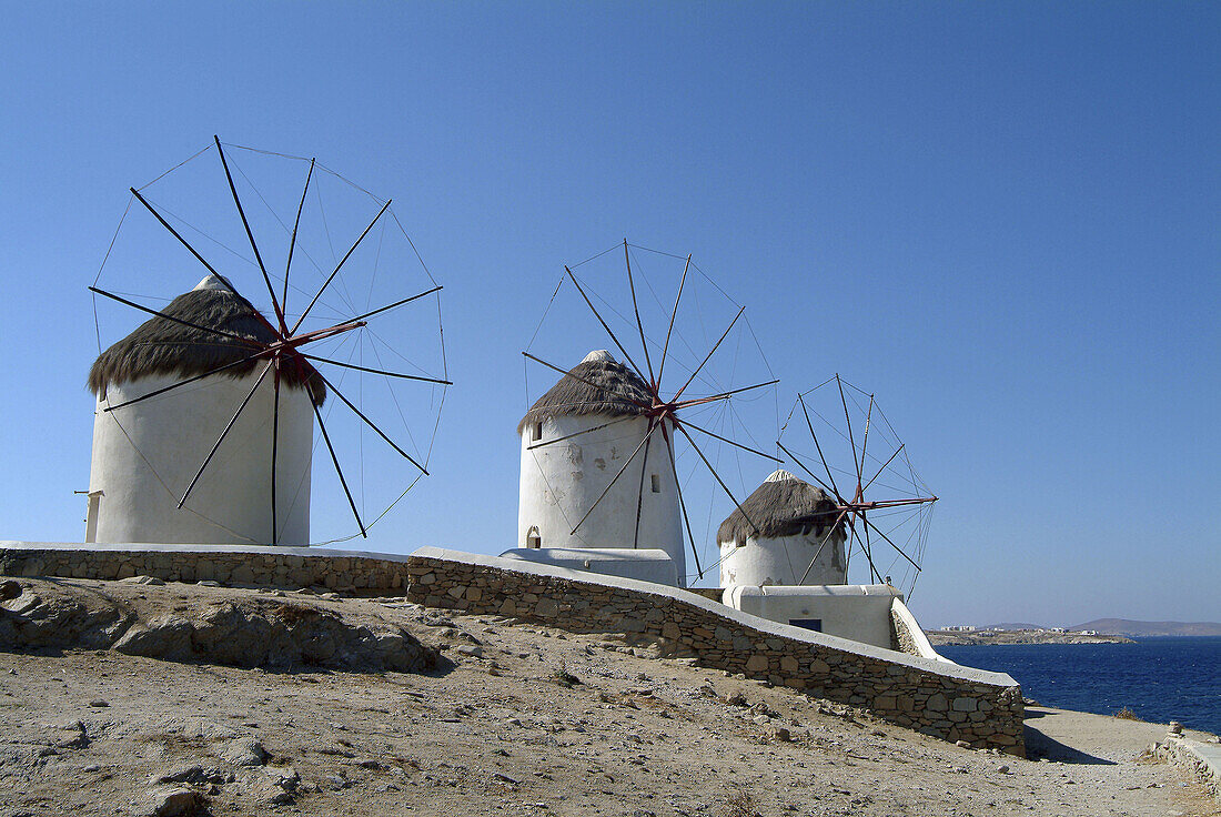 Windmills, Mykonos. Cyclades, Greece