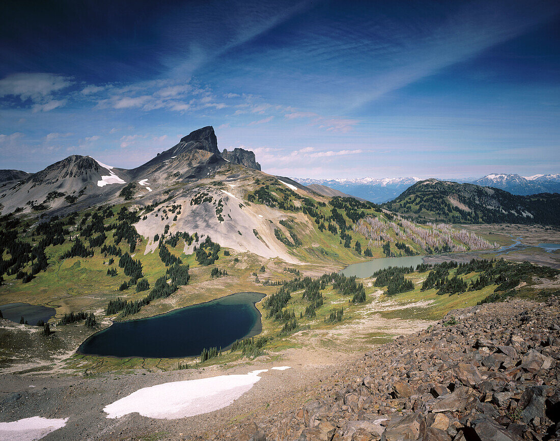 The Black Tusk and Tusk Lake. Garibaldi Provincial Park. British Columbia. Canada.