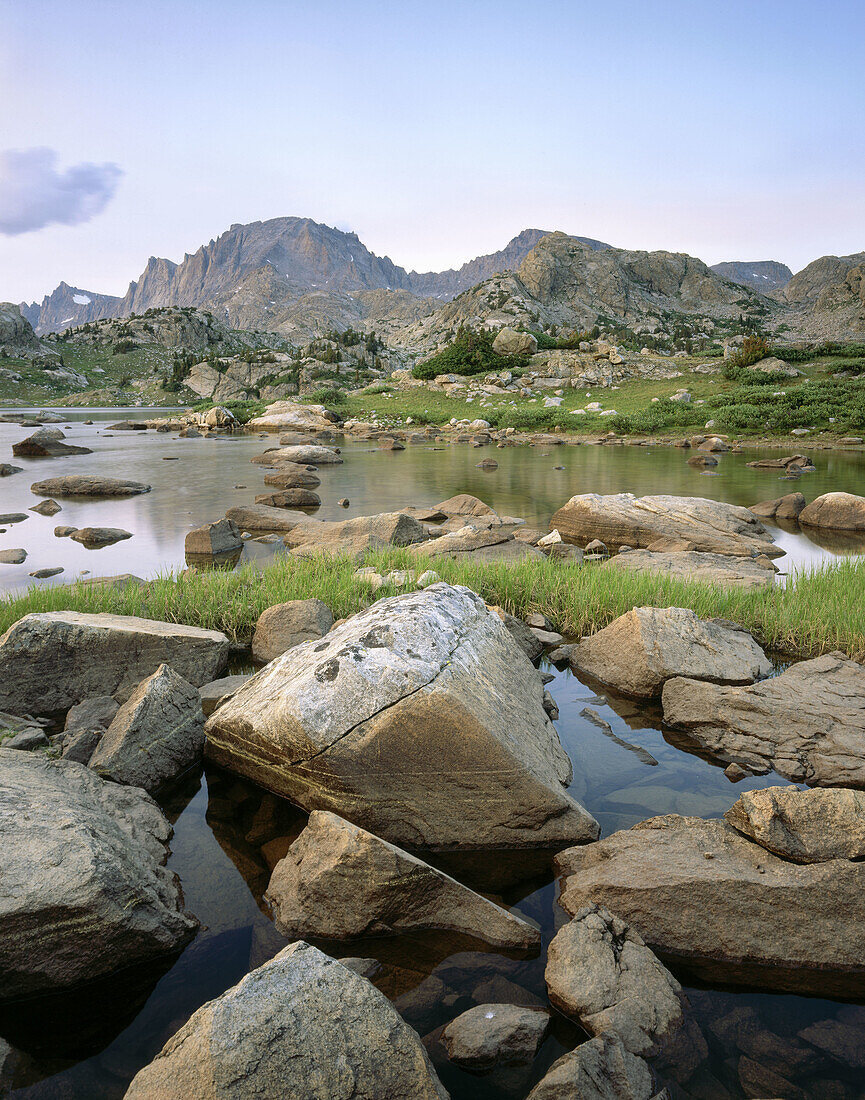 Fremont Peak from Island Lake. Bridger Wilderness. Wind River Range. Wyoming. USA.