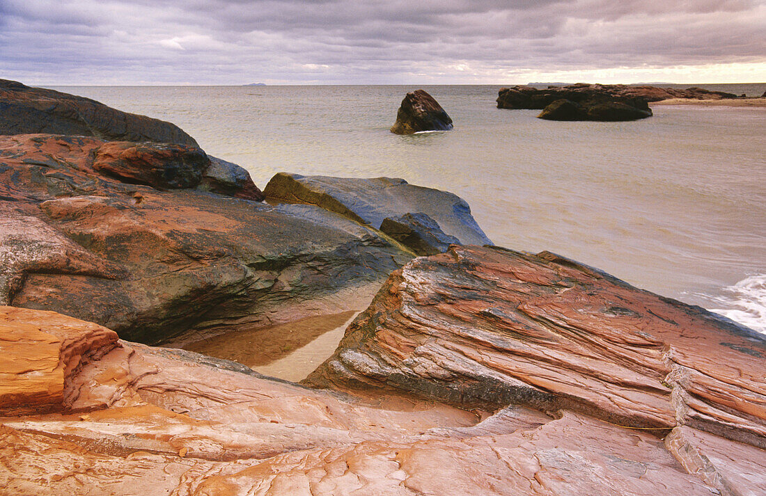 Sandstone, Magdalen Islands. Quebec, Canada