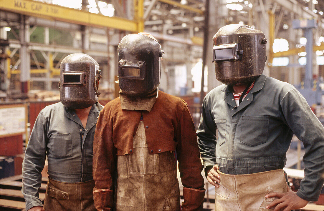 Mechanical division workers of Panama Canal. Panama